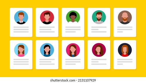 Document ID with person photo. Vector icon in flat