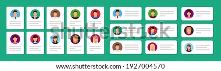 document ID with person photo. Vector icon in flat
