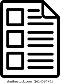 Document Index Line Vector Icon Design