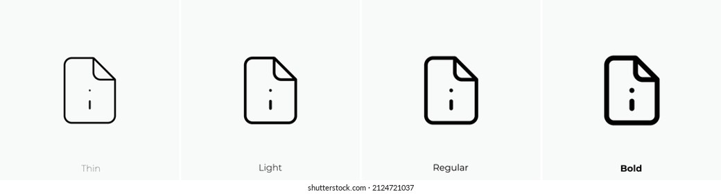 Info-Symbol dokumentieren. Thin, hellrosa und feines Design einzeln auf weißem Hintergrund