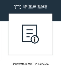 document info information icon design vector illustration