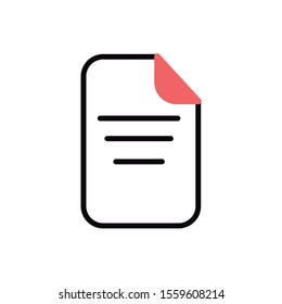document information social media icon line and fill vector illustration