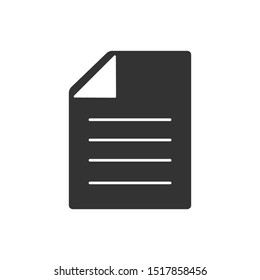 document information vector icon, file sign