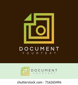 document initial Letter O Logo design