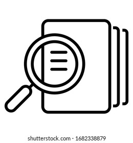 Document inspection icon.paper vector icon.