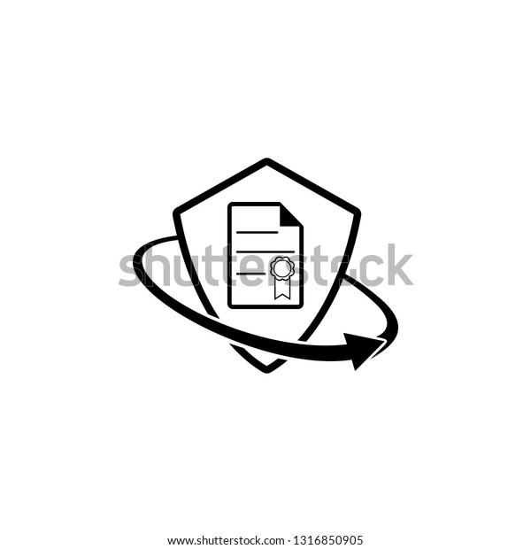 document insurance.\
Element of insurance in shield icon. Premium quality graphic design\
icon. Signs and symbols collection icon for websites, web design,\
mobile app