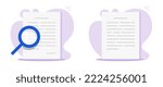 Document investigation  icon vector review graphic illustrated, file legal inspection, compliance policy research check, evidence proof search, quality source information expertise