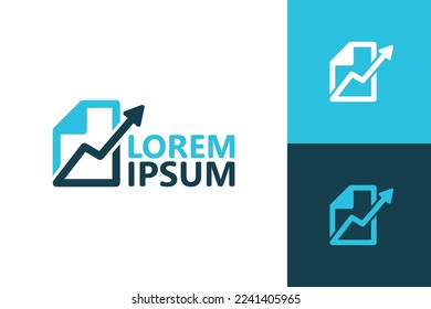 Document investment statistics logo template design vector