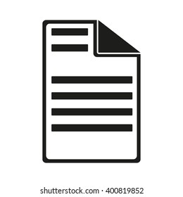 Document isolated black icon.