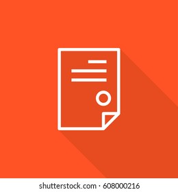 document isolated minimal icon. signature and impress line vector icon for websites and mobile minimalistic flat design.