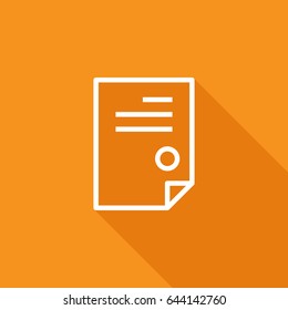 document isolated minimal icon. signature and impress line vector icon for websites and mobile minimalistic flat design.