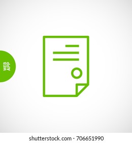document isolated minimal icon. signature and impress line vector icon for websites and mobile minimalistic flat design.