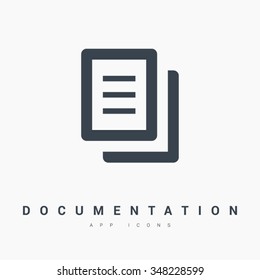 Document isolated minimal single flat linear icon for application and info-graphic. Paper line vector icon for websites and mobile minimalistic flat design. 