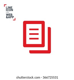 Document isolated minimal single flat linear icon for application and info-graphic. Paper line vector icon for websites and mobile minimalistic flat design.