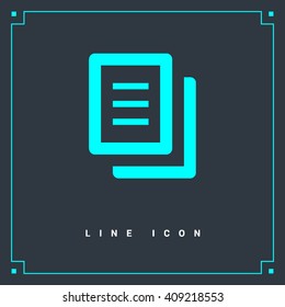 Document isolated minimal single flat linear icon for application and info-graphic. Paper line vector icon for websites and mobile minimalistic flat design.