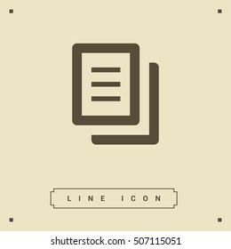 Document isolated minimal single flat linear icon for application and info-graphic. Paper line vector icon for websites and mobile minimalistic flat design.