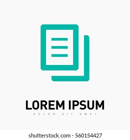 Document isolated minimal single flat linear icon for application and info-graphic. Paper line vector icon for websites and mobile minimalistic flat design.