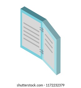 Document isometric left top view 3D icon