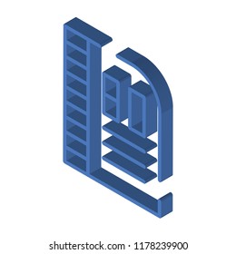 Document isometric left top view 3D icon