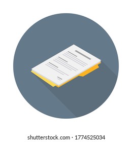 Document Isometric left view icon vector isometric. Flat style vector illustration.