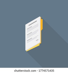 Document Isometric right view icon vector isometric. Flat style vector illustration.