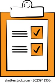 Document item and check list. Hand drawn doodle line art cartoon design. Business isolated vector illustration. Educational papers, paper work 
