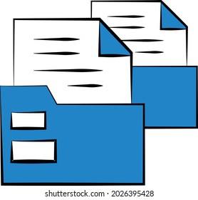 Document item and paper work, job contract . Hand drawn doodle line art cartoon design. Business isolated vector illustration. Educational papers, paper work 
