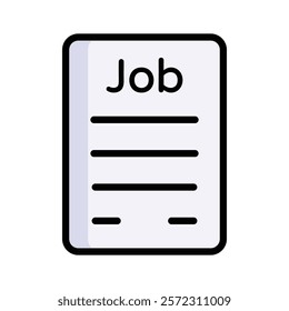 Document with Job title, symbolizing job applications or recruitment