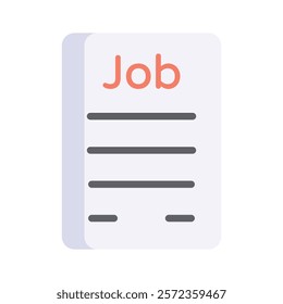 Document with Job title, symbolizing job applications or recruitment