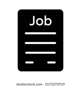 Document with Job title, symbolizing job applications or recruitment