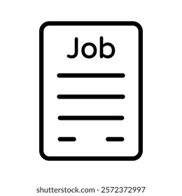 Document with Job title, symbolizing job applications or recruitment