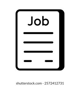 Document with Job title, symbolizing job applications or recruitment