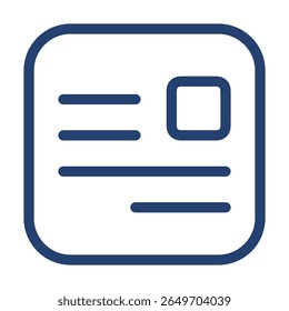 Document layout right icon flat illustration outline logo