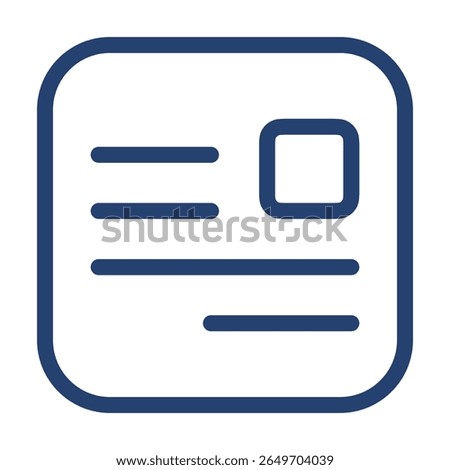 Document layout right icon flat illustration outline logo