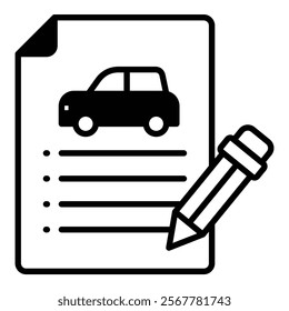 Document Leasing Icon Element For Design