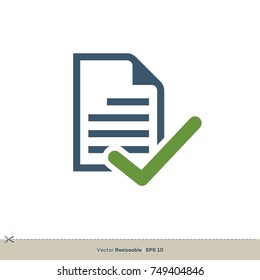 Document Letter Check Mark Vector Logo Template Illustration Design. Vector EPS 10.