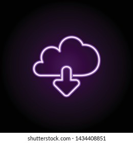 document library neon icon. Elements of web set. Simple icon for websites, web design, mobile app, info graphics