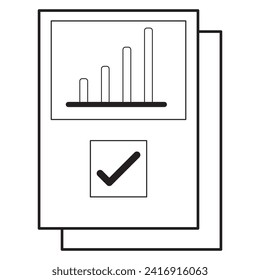 Document like audit vector icon. annual verification illustration symbol, business icon part 9