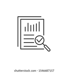 Document like auditing Icon vector sign isolated for graphic and web design. Document info symbol template color editable on white background.
