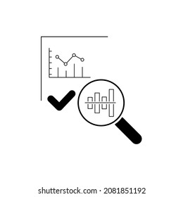 Documento como la auditoría de iconos símbolo elementos vectores para web infográfica