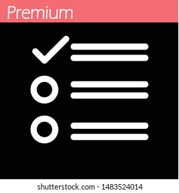 Document like auditing. Scrutiny, annual verification, info. flat style quality symbol vector sign isolated on white background illustration for graphic and web design. EPS 10, Premium.