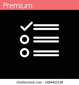 Document like auditing. Scrutiny, annual verification, info. flat style quality symbol vector sign isolated on white background illustration for graphic and web design. EPS 10, Premium.