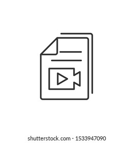 Document like auditing. Scrutiny, info Icon vector sign isolated for graphic and web design. annual verification symbol template color editable on white background.