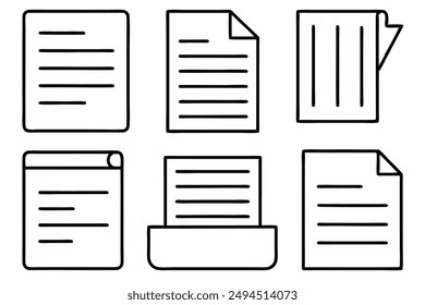 Document line art detailed paper drawing