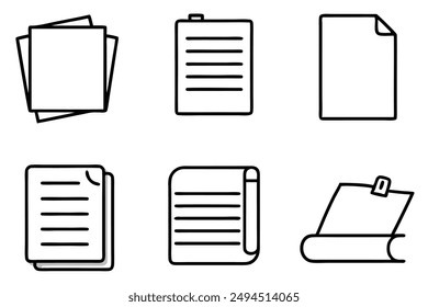 Document line art elegant paper drawing