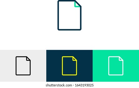 document line art icon vector