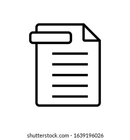 document line art vector icon - ui icon vector