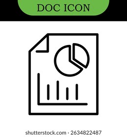 Conjunto de ícones editáveis da linha do documento. Ilustração vetorial em linha fina estilo moderno de ícones de documentação de papel: tabelas, análises, questionário e muito mais. Isolado no branco