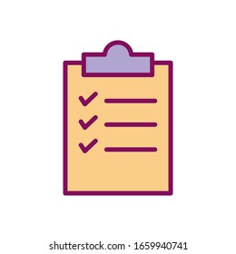 Document line and fill style icon design, Data archive storage organize business office and information theme Vector illustration