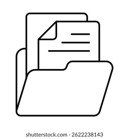 Document Line Icon. Business, Strategy, Success Editable Stroke Vector Illustration